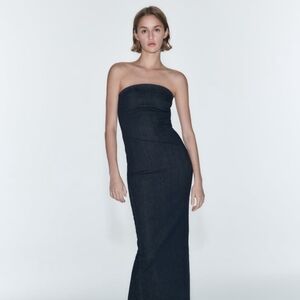 ZARA The Fitted Denim Dress